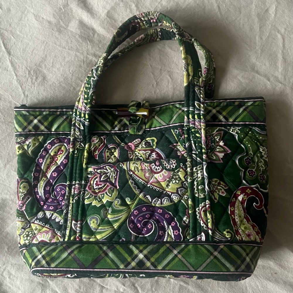 Vera Bradley Little Toggle Tote in Chelsea Green